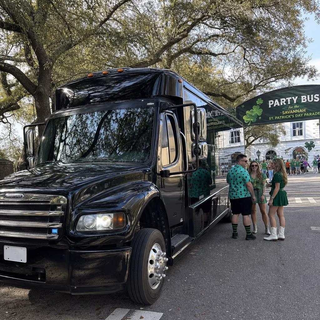 Party Bus for the Savannah St. Patrick's Day Parade