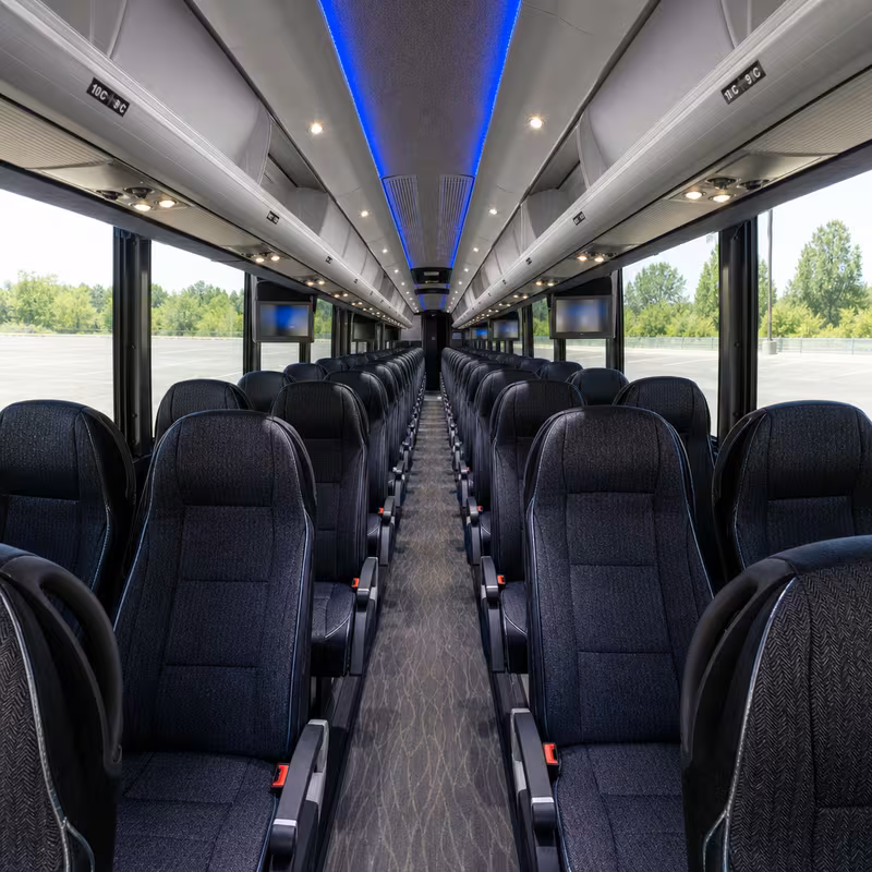 40-56 Passenger Charter Bus Interior