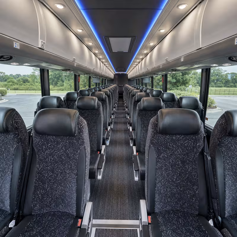 40-56 Passenger Charter Bus Interior