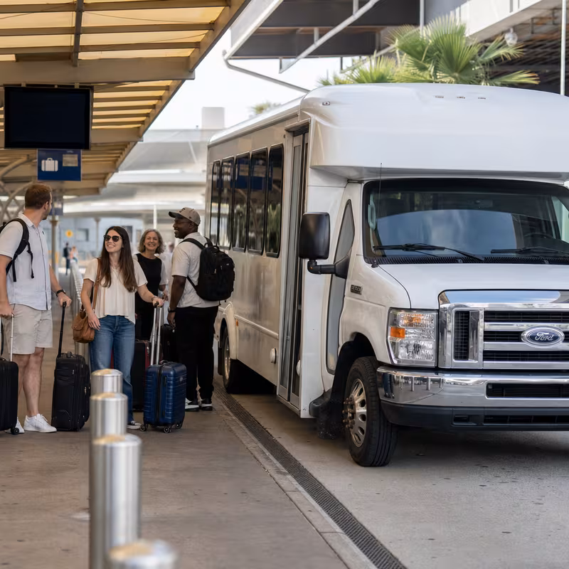 Black Mercedes Sprinter van staged for an Savannah Airport Transportation group
