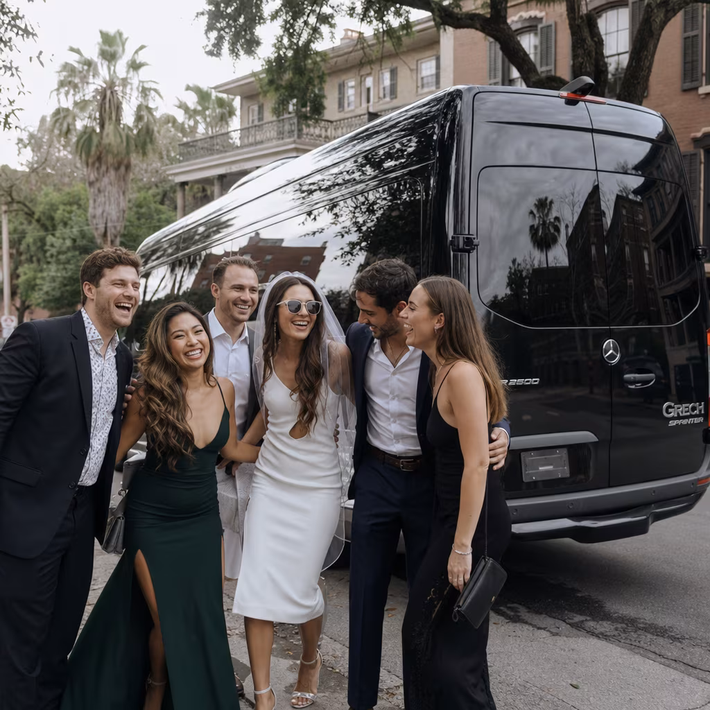 Bachelor and bachelorette party bus