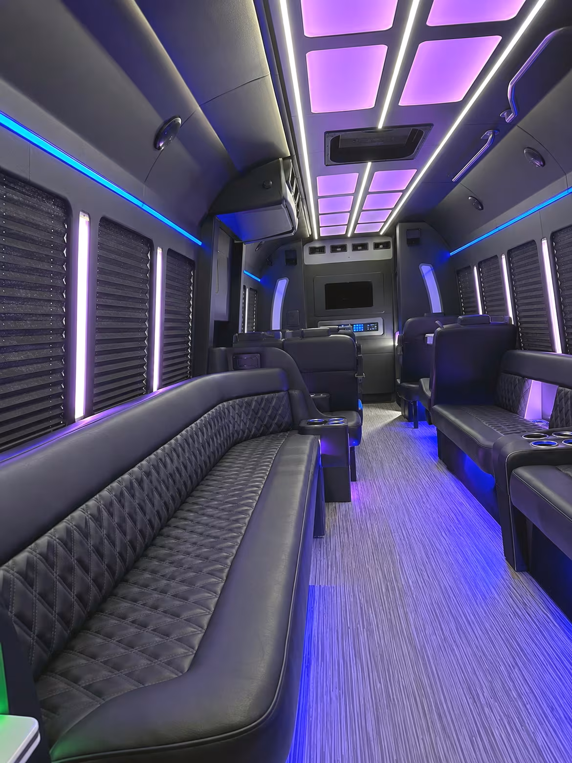 Savannah Private Event Transportation party bus interior