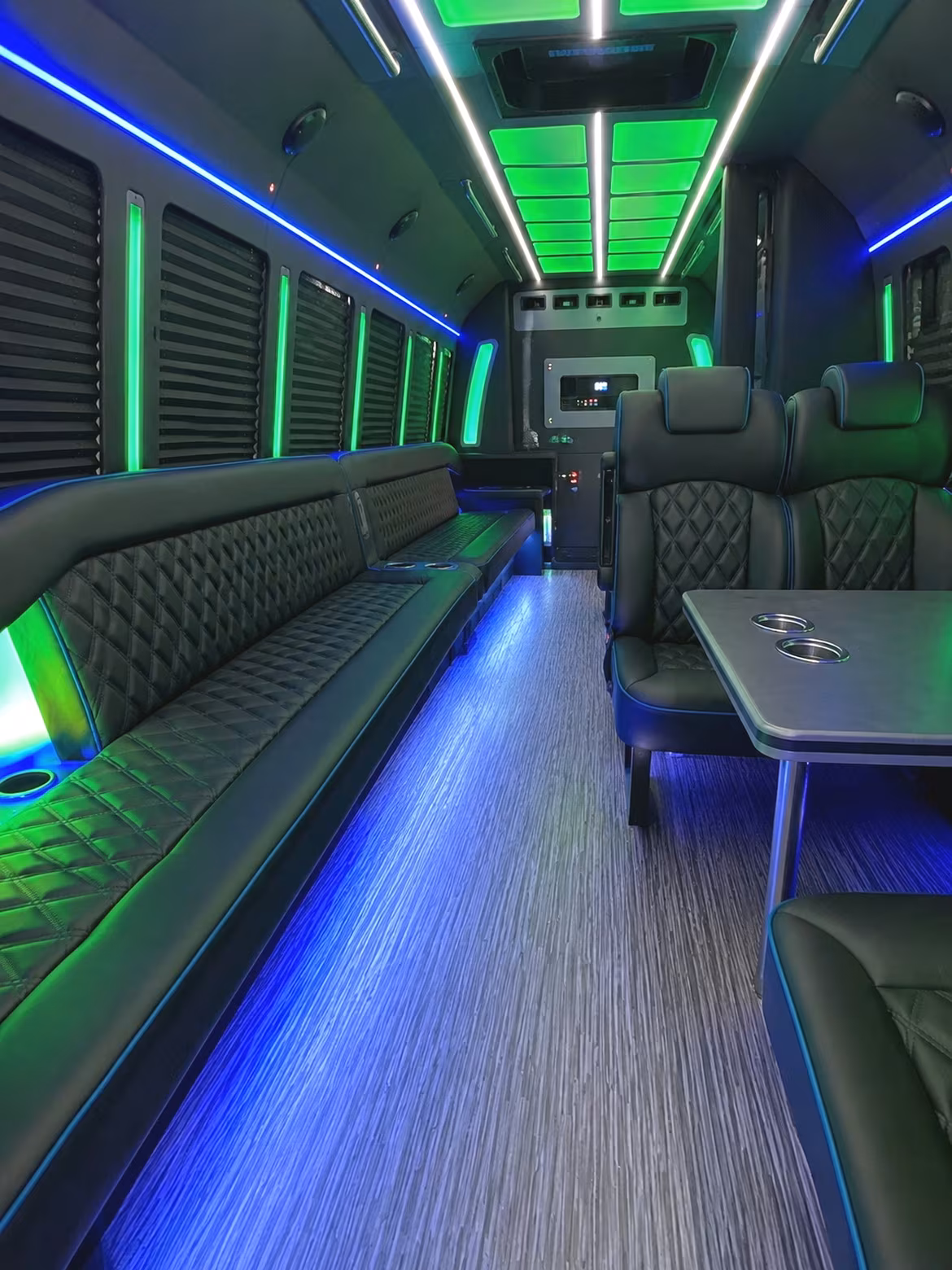 Savannah Prom & Homecoming Transportation party bus interior