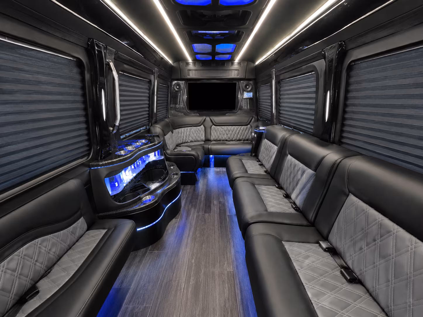 Savannah School Event Transportation party bus exterior