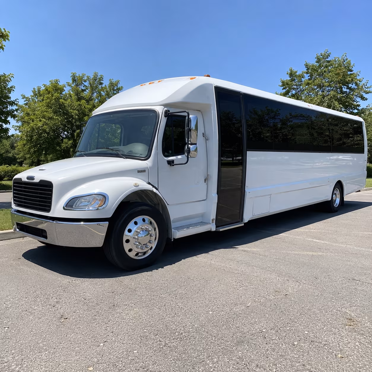 Savannah School Event Transportation party bus exterior