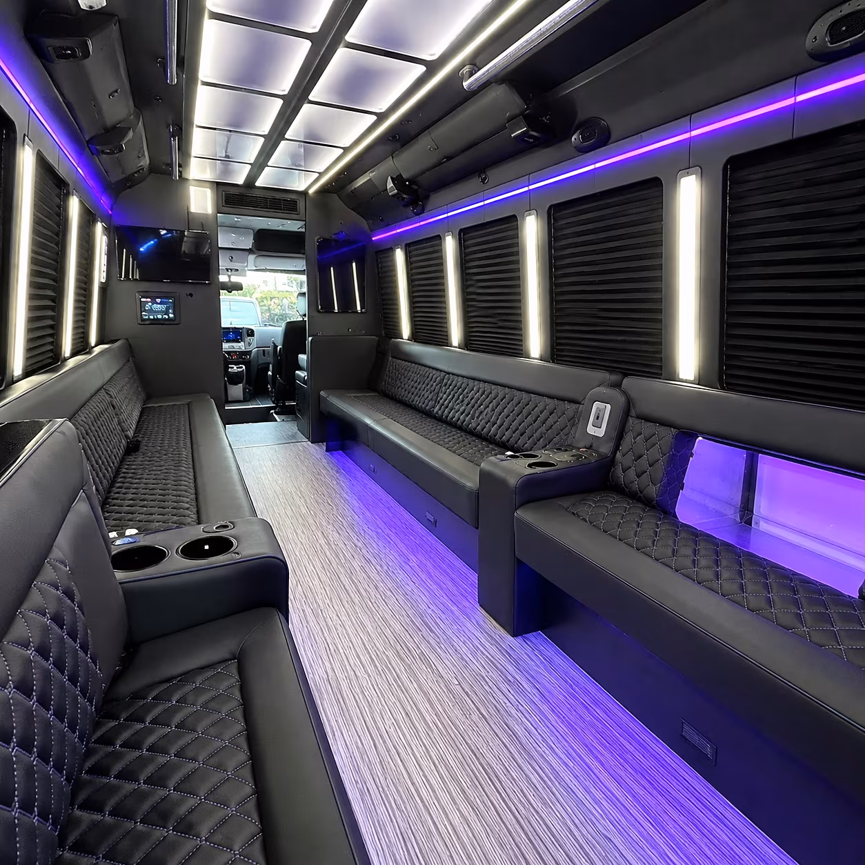Savannah Sporting Event Transportation party bus interior