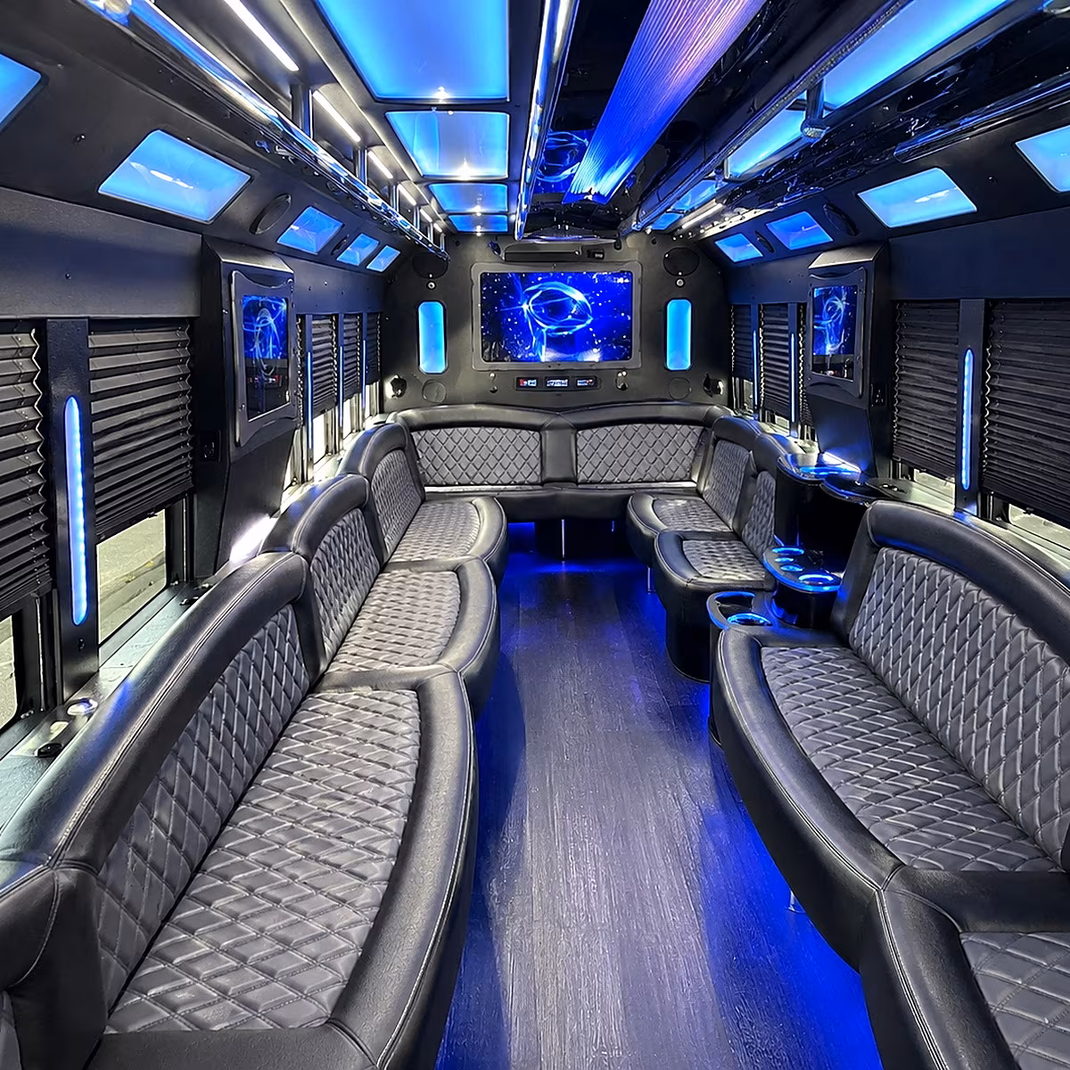 Savannah Wedding Transportation party bus interior