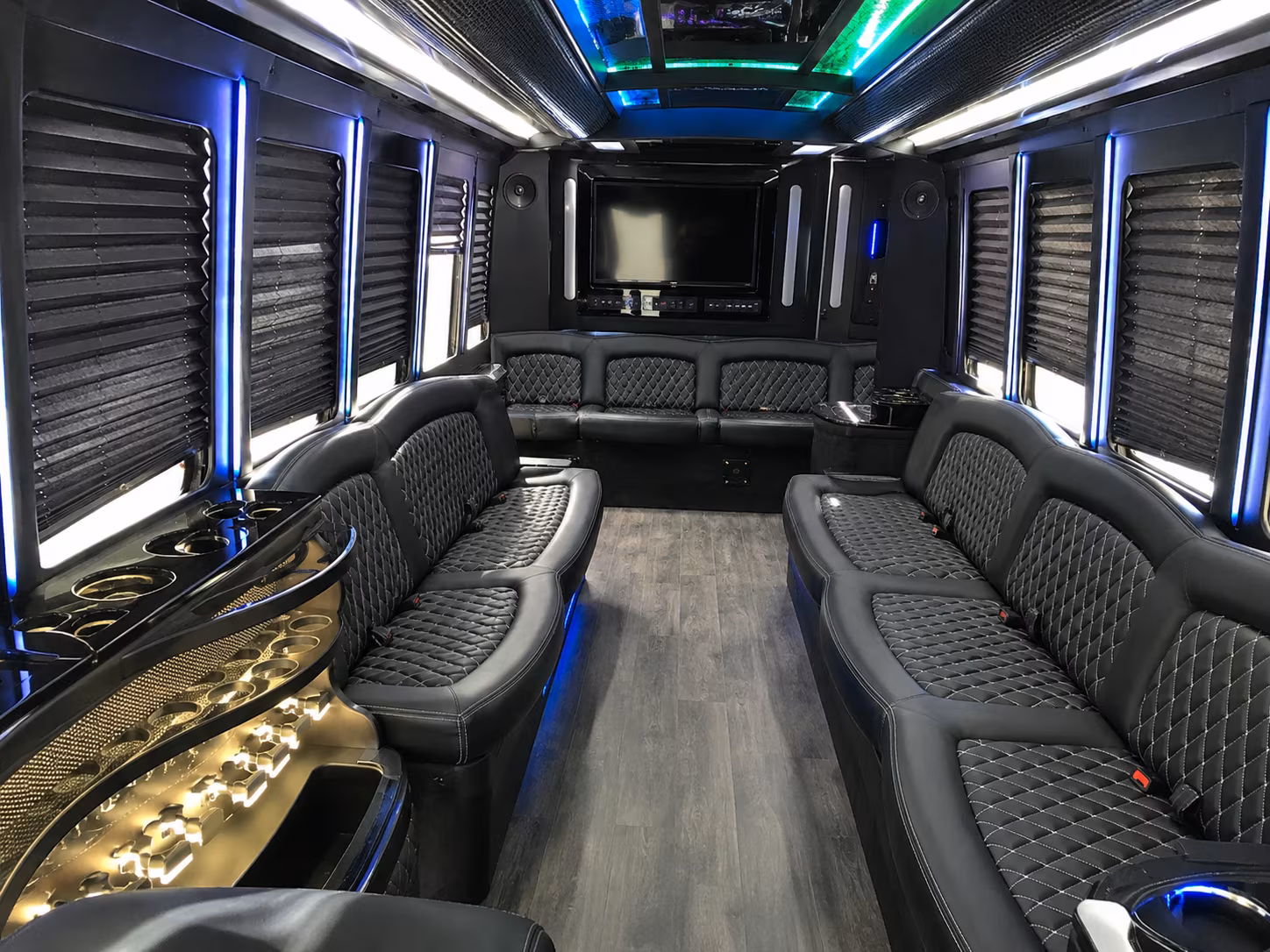 Savannah Wedding Transportation party bus exterior