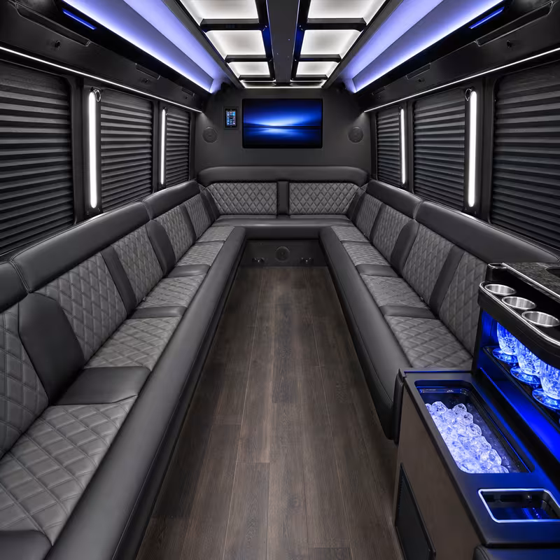 14 Passenger Sprinter Limo Interior