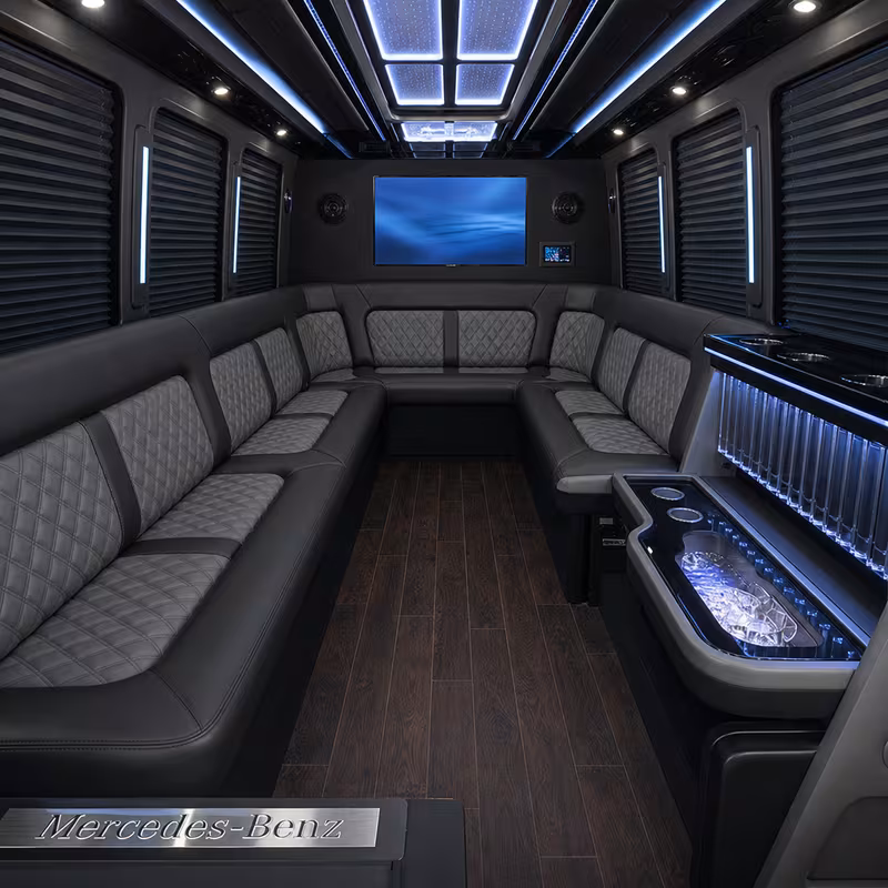 14 Passenger Sprinter Limo Interior